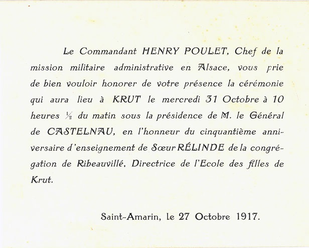 soeur Rélinde 1917 kruth